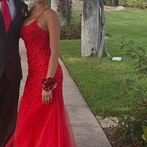 Elegant Red Evening Gown